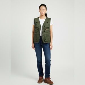 Unisex Green Utility Vest